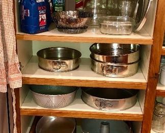 Baking pans, jars, tins