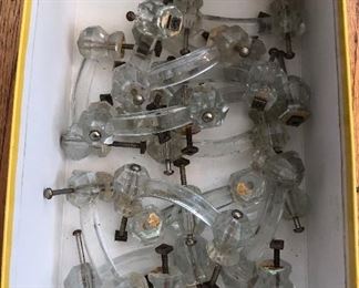 Vintage glass drawer pulls
