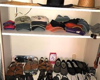 Womens shoes (size 7.5-8.5) Brands include Mephisto, Amalfi & more. Also hats & ball caps