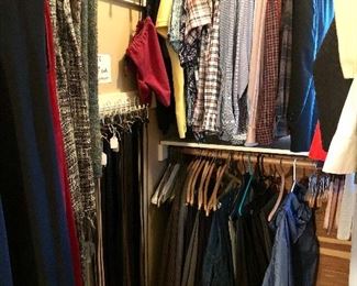 Closet of mens clothing (size large)