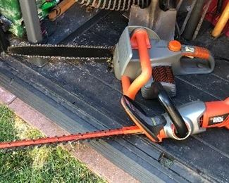 Electric chain saw & hedge trimmer