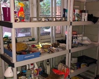 Coolers, cleaning supplies, spray paint