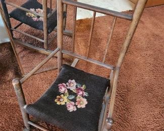 Children's Needlepoint Chair-Rocker