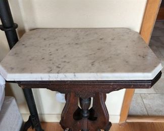 Vintage Eastlake Marble Top Table