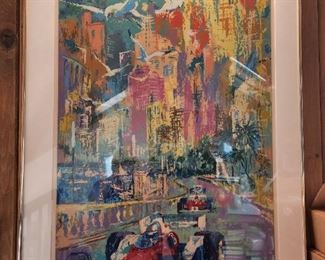 Sorry about the reflection....LeRoy Neiman signed and numbered Silk Screen. 'Grand Prix de Monaco'.