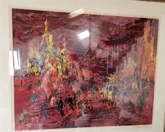 Another LeRoy Neiman Litho signed, numbered. Just can't get a picture without reflection. Silk Screen 'Red Square 1980'.