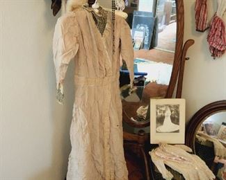 Antique Clothing, shoes, photos, etc.
