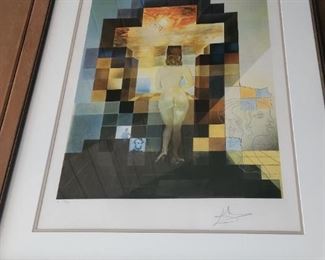 Signed by Salvador Dali -Circa 1975 - 'Gala Contemplating the Mediterranean Sea which, when viewed at 20 meters, becomes a portrait of Abraham Lincoln'.
