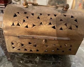Indian Brass Trinket Box