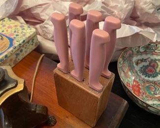 Pink Steak Knives Set
