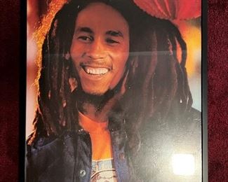 Framed vintage Bob Marley poster