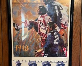 Aldo Luongo World Cup 1998 framed poster