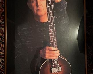 Paul McCartney "Driving USA" Tour 2002 framed poster with ticket attached to back