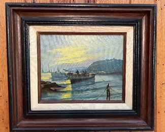 "Moonlight" Oil on Canvas signed by Galane