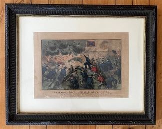 Currier and Ives Lithograph / "Siege and Capture of Vicksburg"