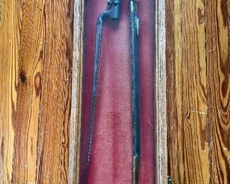 1853 Enfield Bayonet, Scabbard and Display Case

