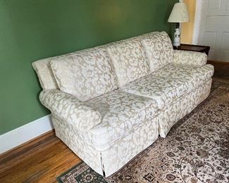 Cream with floral upholstered Decor-Rest 3 seat Sofa 