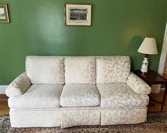 Cream with floral upholstered Decor-Rest 3 seat Sofa 