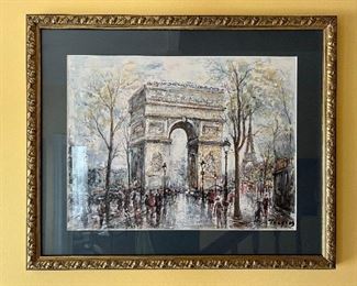 "Arch de Triomphe" signed print