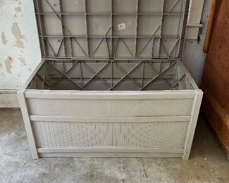 Suncast outdoor storage box