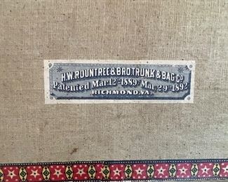 Antique HW Rountree & Bro. Trunk & Bag Co. restored trunk