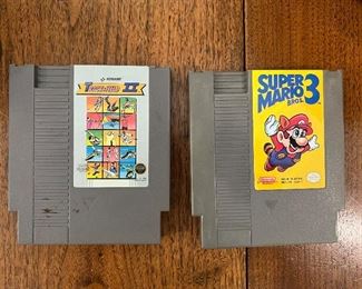 Track & Field II & Super Mario Bros 3 Nintendo cartridges