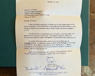 Leading the Charge by Lee Roderick - Signed secretarial letter by Orrin Hatch