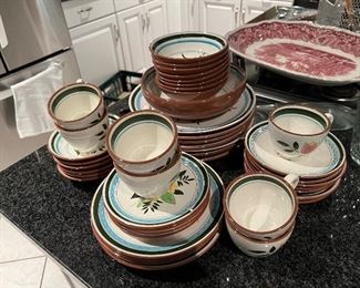 MCM Vintage Stangle "Garden Flower" stoneware set (46pc)