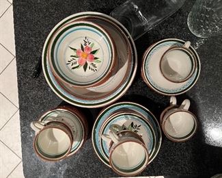 MCM Vintage Stangle "Garden Flower" stoneware set (46pc)