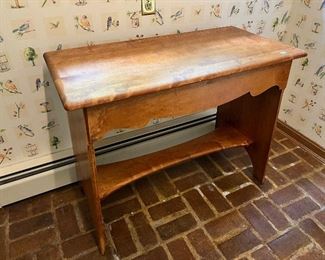 Antique walnut accent table