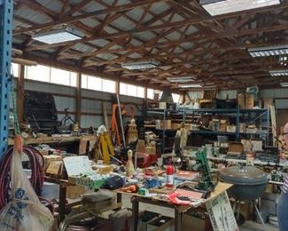 Barn has the feel of a flea market! 
