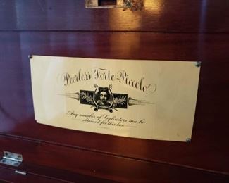 Peerless Forte Piccolo music box with extra rolls, very rare item