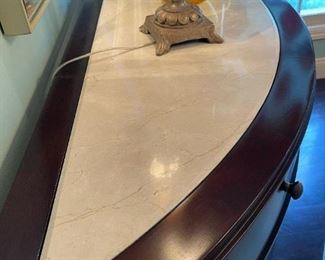 BERNHARDT Half Moon Sideboard with Marble Insert