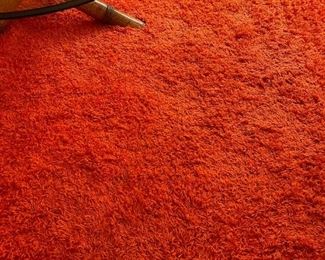 UNIQUE LOOM Tiger Orange Solo Solid Shag Rug