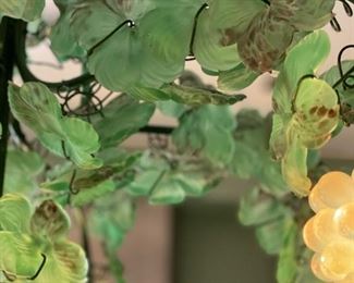 Vintage MURANO Style Grape Clusters and Leaves Chandelier