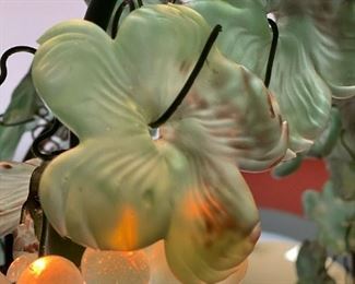 Vintage MURANO Style Grape Clusters and Leaves Chandelier