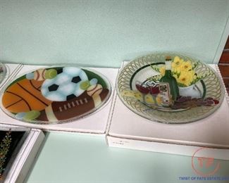 PEGGY KARR Glass Art Plates