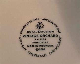 Royal Doulton Vintage Orchard Dishes Set