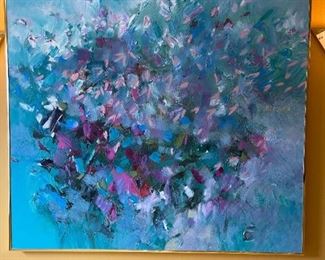 Signed Large Contemporary Oil on Canvas