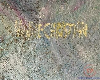 Signed Large Contemporary Oil on Canvas