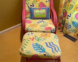 Custom Drapes, Bedding, and Matching Lounge Chair