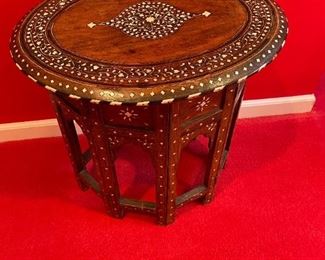 Vintage Stool with Ivory Inlay