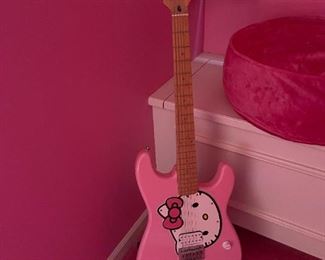 Squier Hello Kitty Electric Guitar with Stand