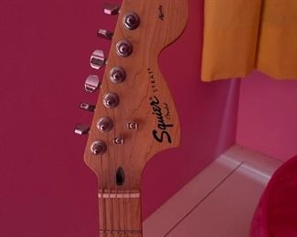 Squier Hello Kitty Electric Guitar with Stand