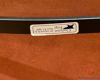 CHARLESTON FORGE Leather and Wrought Iron Barstools