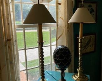 CHAPMAN Brass Candlestick Lamps