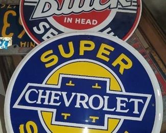Decorative tin car signs