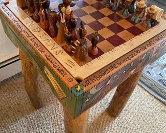 STICKS CUSTOM CHECKER AND CHESS SET