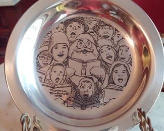 Sterling Norman Rockwell plate