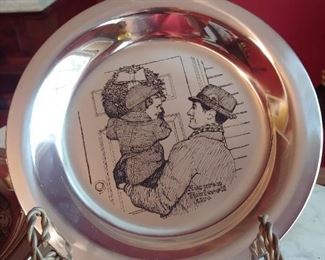 Sterling Norman Rockwell plate